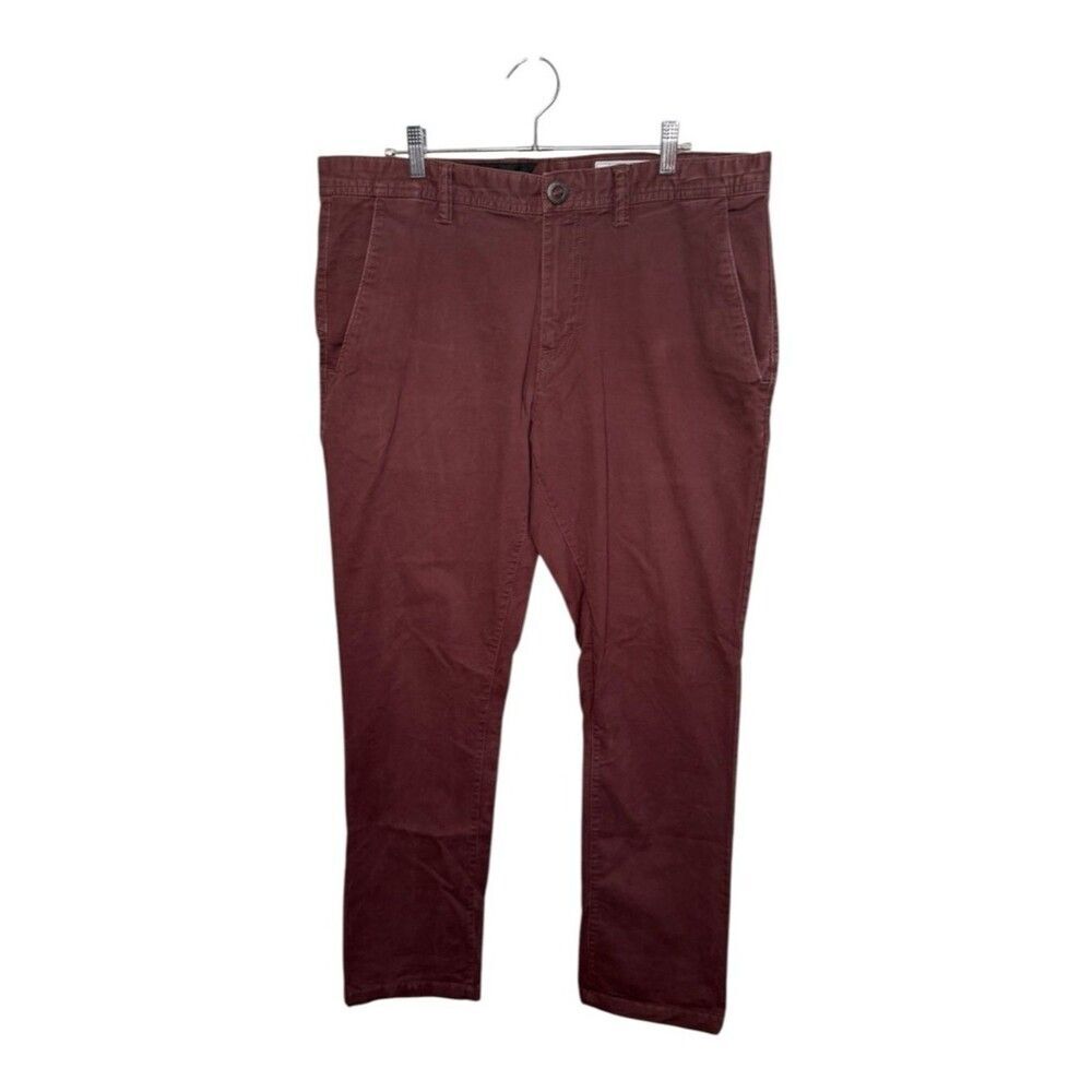 Volcom Men's Size 36 Frickin Modern Fit Chino Pants Burgundy Brown
